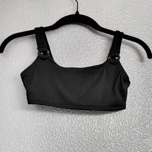 Women's Black Jack Cropped Top    Size L